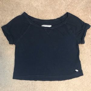 Abercrombie and Fitch Navy Blue Crop Top